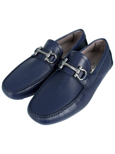 Gancini Ornament Driving Shoes Navy - SALVATORE FERRAGAMO - BALAAN 2