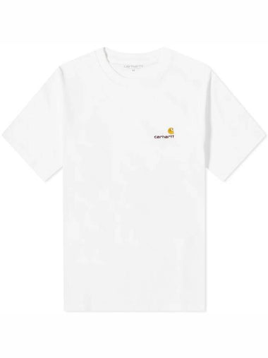 American Script Short Sleeve T-Shirt White - CARHARTT WIP - BALAAN 1