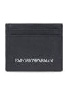 Logo Card Wallet Black - EMPORIO ARMANI - BALAAN.