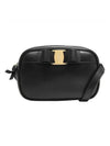 Vara Bow Camera Soft Grain Cross Bag Black Gold Plated - SALVATORE FERRAGAMO - BALAAN 1