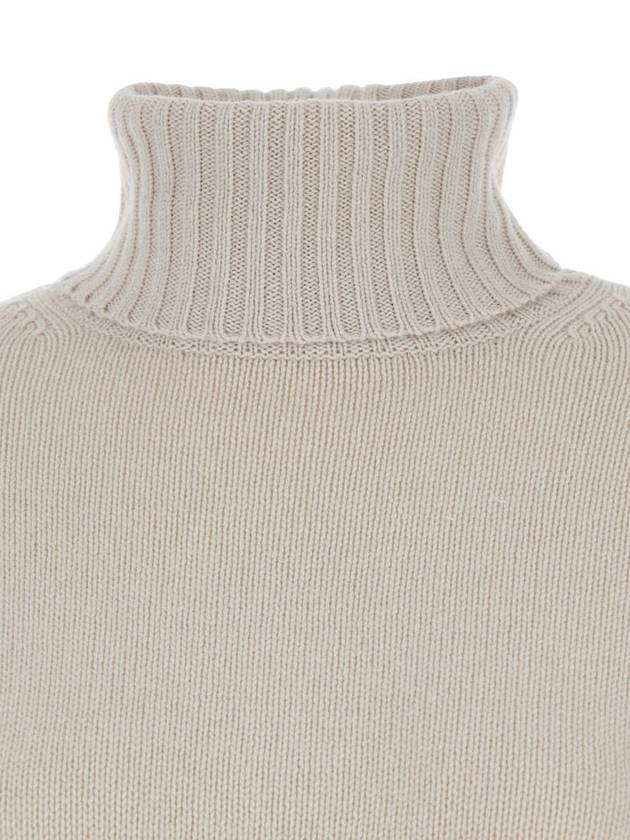 Beige High Neck Sweater In Wool And Cashmere Woman - ALLUDE - BALAAN 3