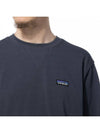 Regenerative Organic Certified Crewneck Cotton Long Sleeve T-Shirt Smolder Blue - PATAGONIA - BALAAN 3