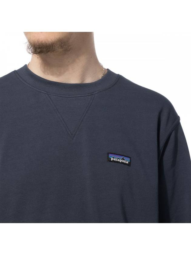 Regenerative Organic Certified Crewneck Cotton Long Sleeve T-Shirt Smolder Blue - PATAGONIA - BALAAN 3