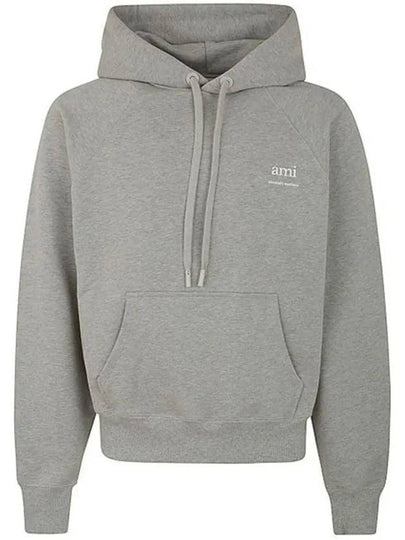 Alexandre Mattiussi Logo Print Hoodie Grey - AMI - BALAAN 2