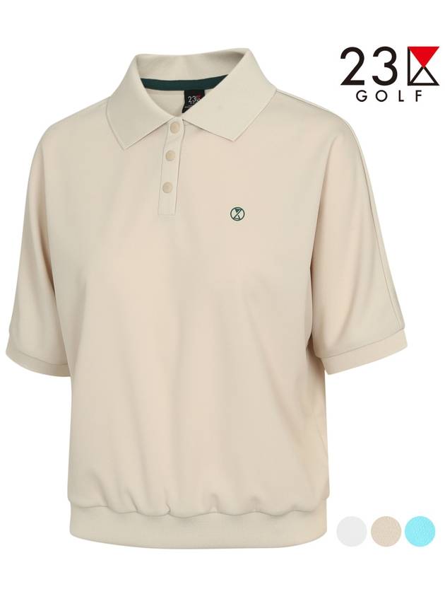 Golf Collar Crop T-Shirt EN2LTS041 - 23KU - BALAAN 1