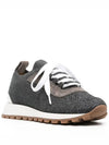 Women's Monilli Knit Low Top Sneakers Grey - BRUNELLO CUCINELLI - BALAAN 3