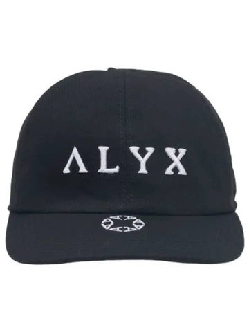 Logo Embroidered and Monogram Ball Cap Black Hat - 1017 ALYX 9SM - BALAAN 1