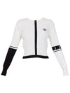 Women s Golf Wear Color Line Knit Zip up Cardigan Black - J JANE - BALAAN 2