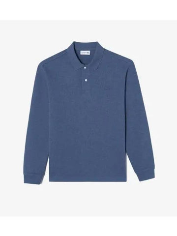 Men s Sweaterlike Long Sleeve Polo Dark Blue - LACOSTE - BALAAN 1