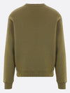 Bold Fox Head Cotton Sweatshirt Green - MAISON KITSUNE - BALAAN 3