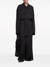 Belted Maxi Trench Coat Black - BALENCIAGA - BALAAN 7