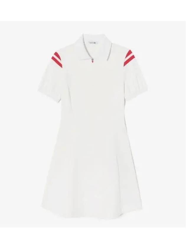 Women s Tennis Color Point Jersey Dress OFFWHITE Off White - LACOSTE - BALAAN 1