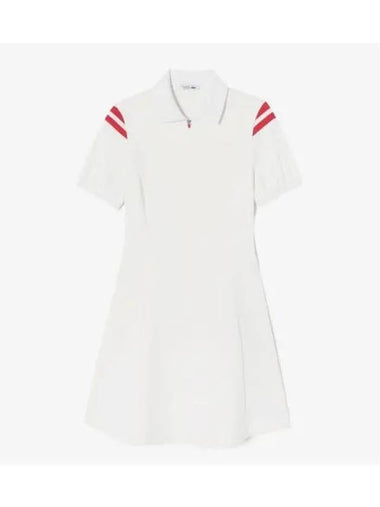 Women s Tennis Color Point Jersey Dress OFFWHITE Off White - LACOSTE - BALAAN 1