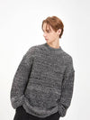 Oversized bokashi mock neck knitblack - MOO - BALAAN 2