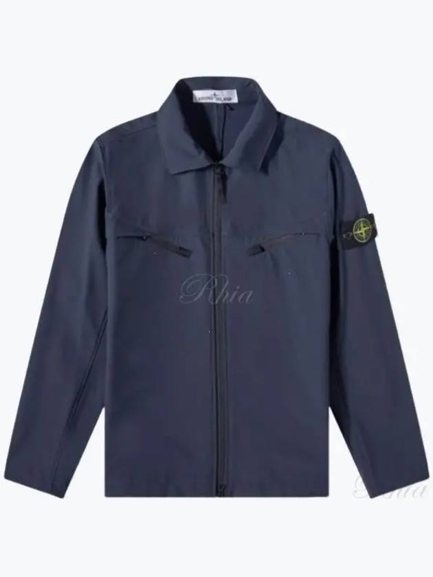 Light Soft Shell Shirt Jacket Navy - STONE ISLAND - BALAAN 2