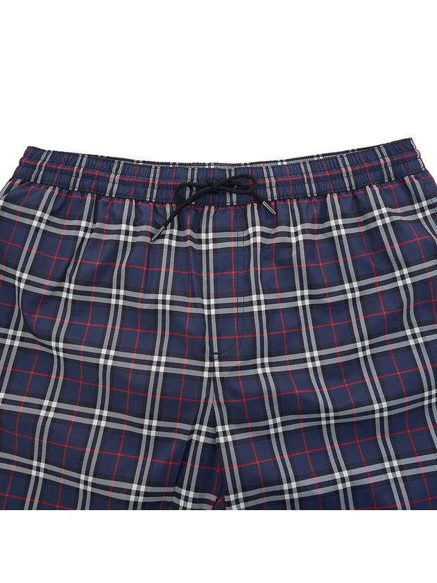 Check Swim Shorts Navy - BURBERRY - BALAAN 4