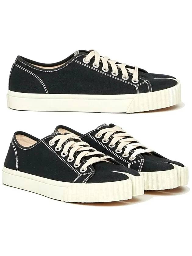 Tabi Canvas Low Top Sneakers Black - MAISON MARGIELA - BALAAN 2