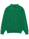 Viscose basic ribbed half zip-up knit GREEN - 20THHOLE - BALAAN 2