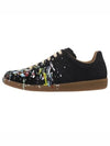 Men's Replica German Army Paint Low Top Sneakers Black - MAISON MARGIELA - BALAAN 4