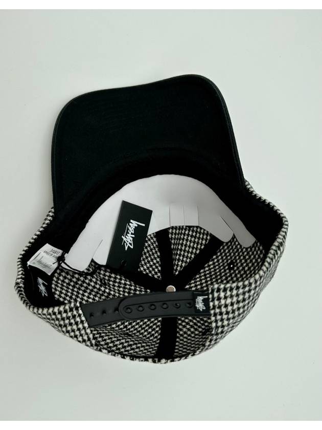 Houndstooth Low Pro Ball Cap Black - STUSSY - BALAAN 8