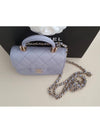 Vanity Bag Top Handle Chain Flap Card Wallet Light Purple Champagne Gold Cosmetic Case Cross Mini AP2200 - CHANEL - BALAAN 3