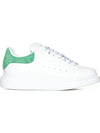 Women's Oversized Suede Tab Low Top Sneakers Green White - ALEXANDER MCQUEEN - BALAAN 3