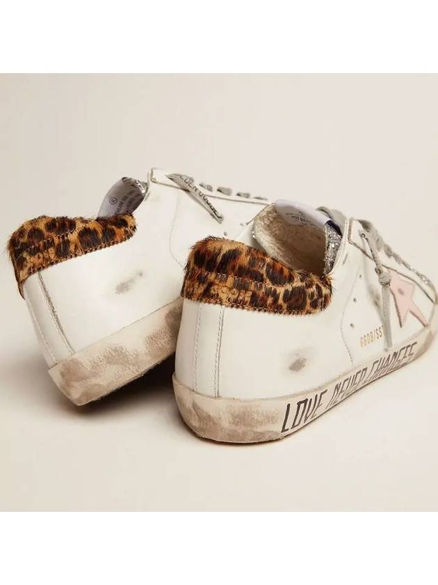 Superstar Glitter Leopard Tab Low Top Sneakers White Pink - GOLDEN GOOSE - BALAAN 5