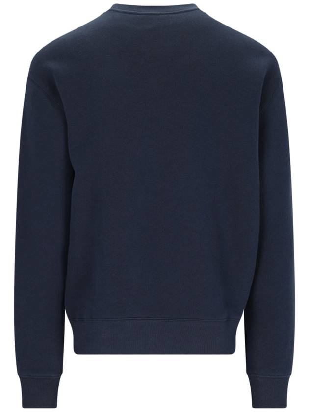 Handwriting Striped Comfort Sweatshirt Navy - MAISON KITSUNE - BALAAN 3