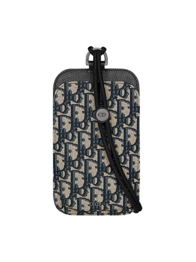 Oblique Jacquard Phone Pouch Beige - DIOR - BALAAN 1