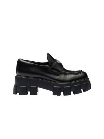 Monolith Patent Leather Loafers Black - PRADA - BALAAN 1