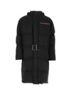 Logo Light Re-Nylon Down Padded Jacket Black - PRADA - BALAAN 2