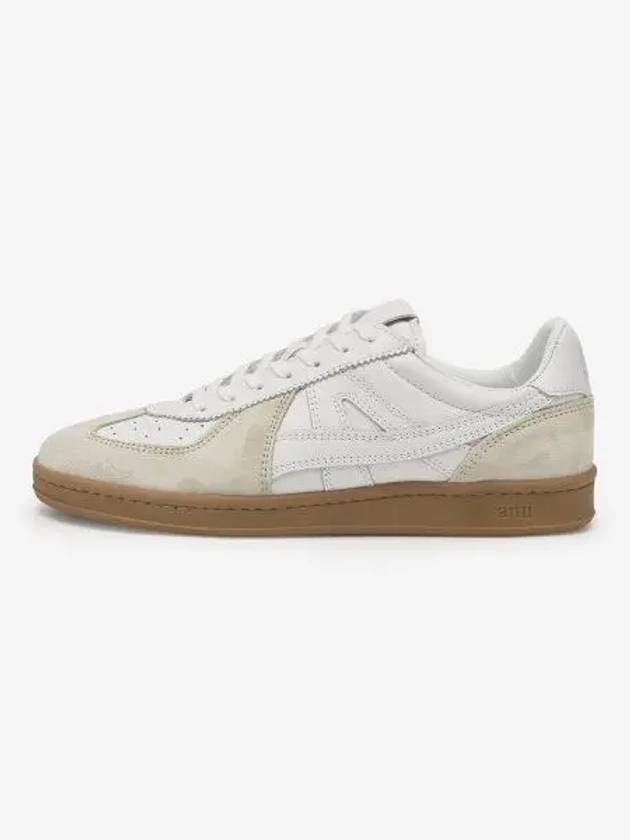 Tennis Logo Embossed Low Top Sneakers White - AMI - BALAAN 2