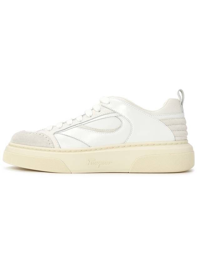 Casina Mix Low Top Sneakers White - SALVATORE FERRAGAMO - BALAAN 5