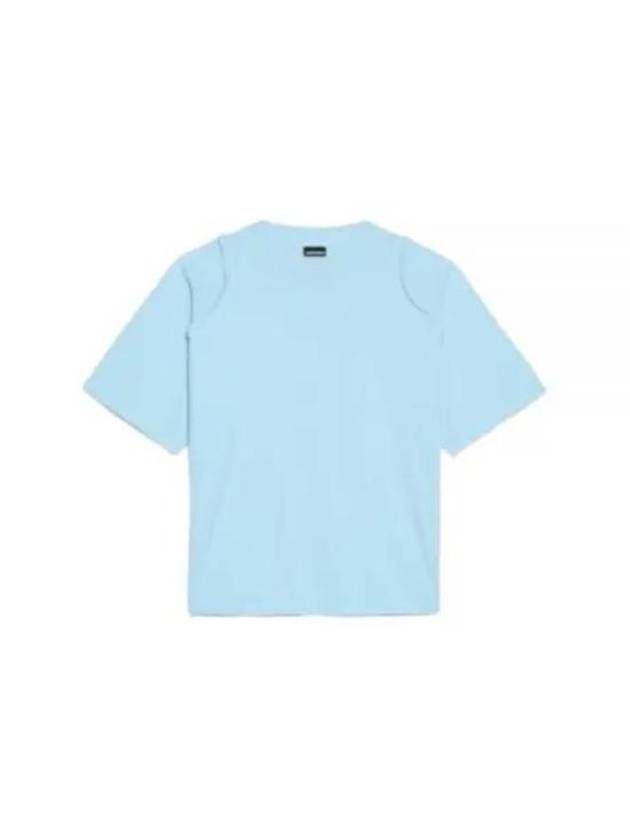 Camargue Embroidered Logo Cotton Short Sleeve T-shirt Light Blue - JACQUEMUS - BALAAN 2