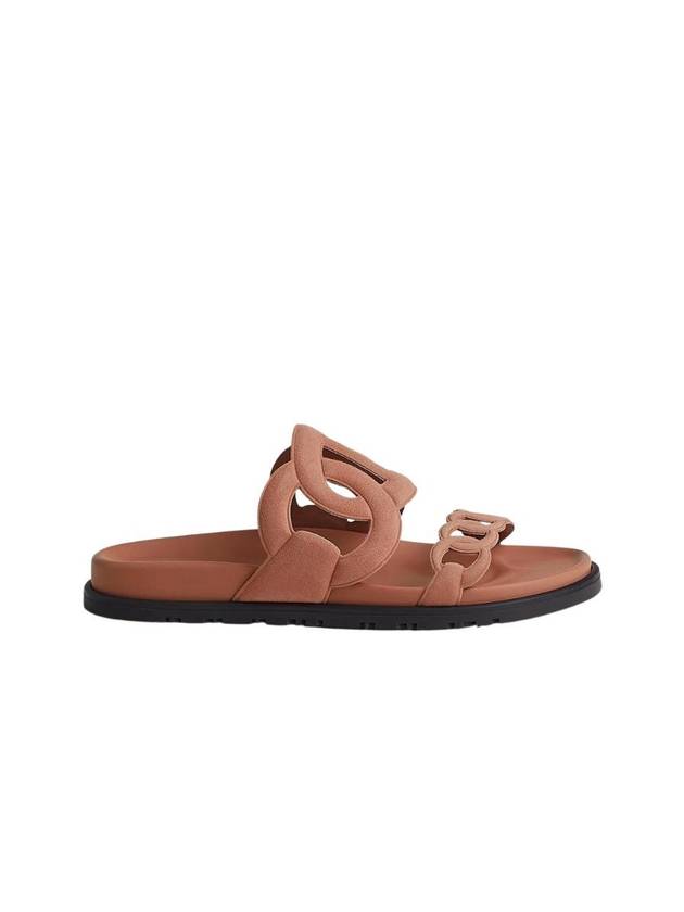 Extra Suede Sandals Rose Perle - HERMES - BALAAN 1