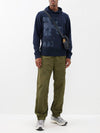 Foam One Print Embroidery Cotton Hoodie Navy - STONE ISLAND - BALAAN 3