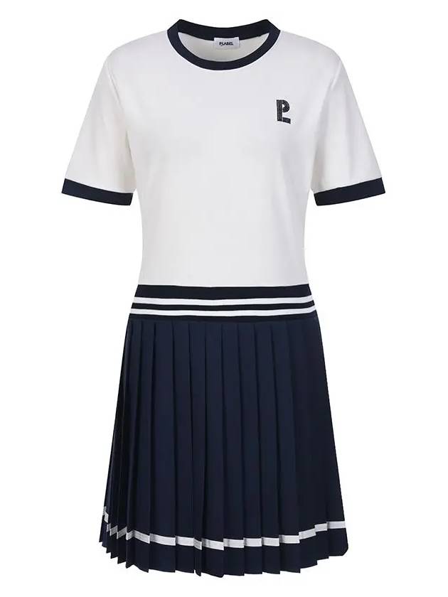 Color combination pleated tennis dress MW3AO100 - P_LABEL - BALAAN 3