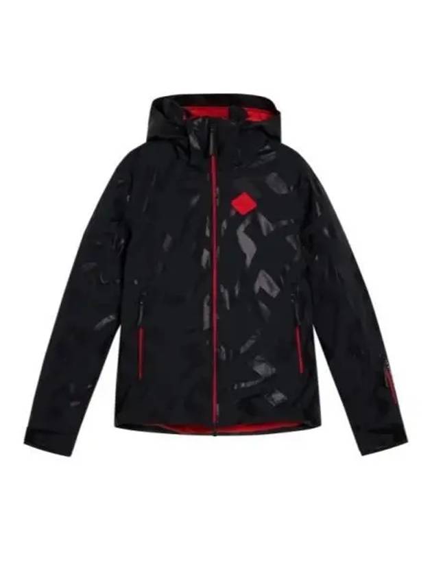 Ray Hybrid Print Bridge Wave Jacket Black - J.LINDEBERG - BALAAN 2