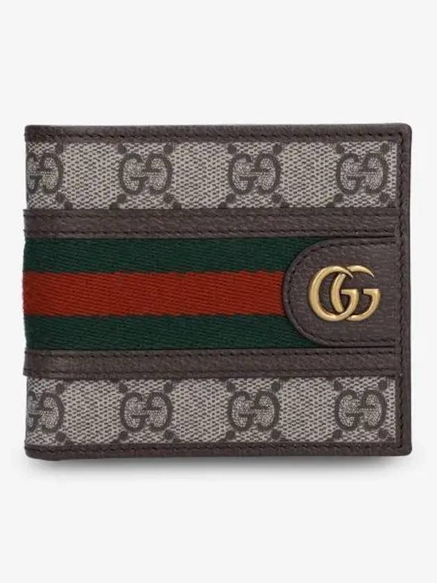 Ophidia GG Half Wallet Beige Ebony - GUCCI - BALAAN 2