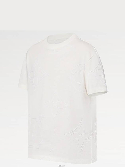 1AFYDE Monogram Embroidered Cotton T Shirt - LOUIS VUITTON - BALAAN 2