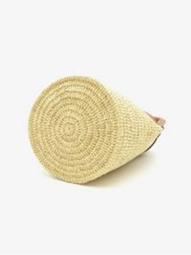 Big Bag Nano Raffia And Calfskin Bucket Bag Natural - CELINE - BALAAN 4