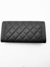 Classic Boy Snap Long Wallet Caviar Black Silver A80286 - CHANEL - BALAAN 3