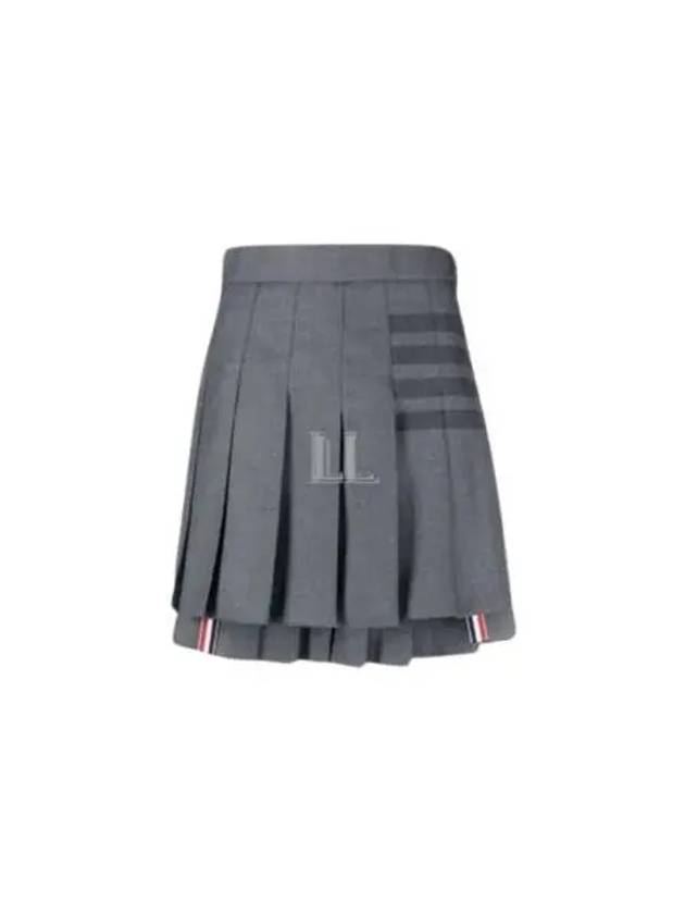 Women's 4 Bar Stripe Pleats Skirt Grey - THOM BROWNE - BALAAN 2