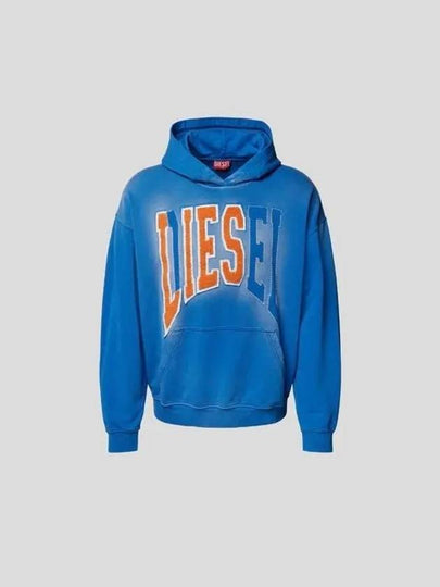 Lies Patches College Hoodie Blue - DIESEL - BALAAN 2