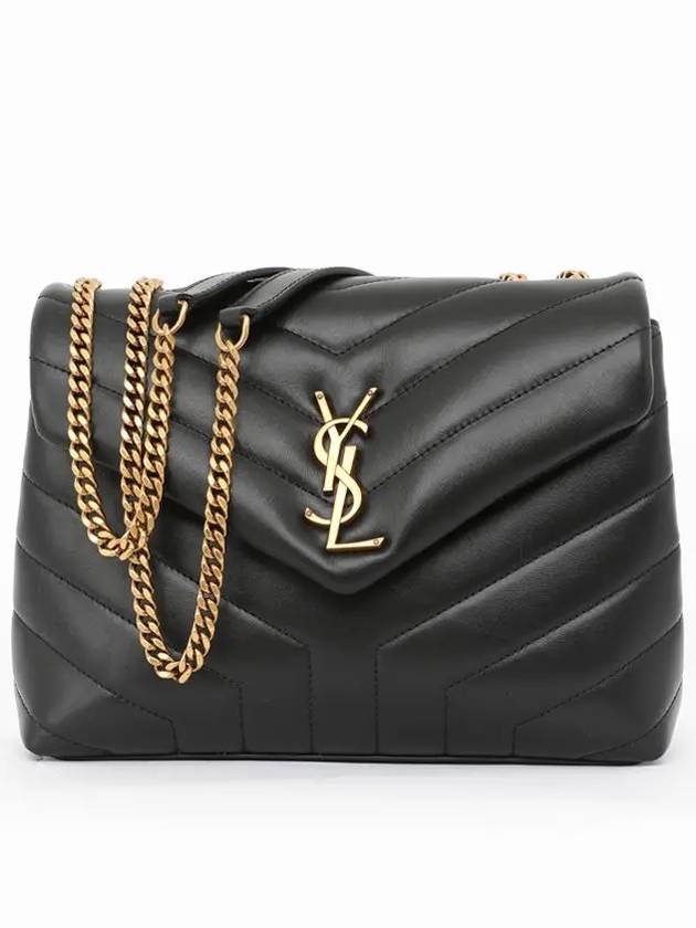 Bronze Monogram Loulou Matelasse Y Leather Small Shoulder Bag Black - SAINT LAURENT - BALAAN 2