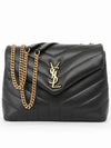 Bronze Monogram Loulou Matelasse Y Leather Small Shoulder Bag Black - SAINT LAURENT - BALAAN 4