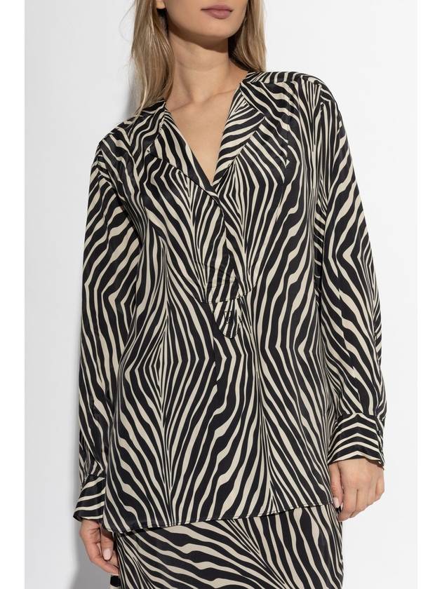 By Malene Birger Shirt With Animal Pattern, Women's, Black - BY MALENE BIRGER - BALAAN 3