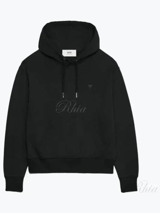 Mini Heart Logo Hoodie Black - AMI - BALAAN 2