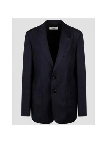 Two Button Blazer Jacket Navy - AMI - BALAAN 1