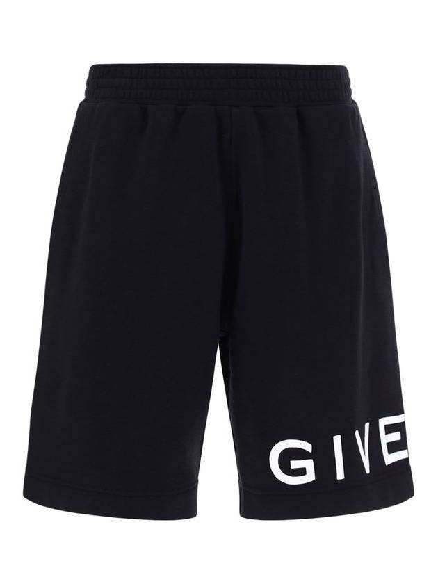 Men's Logo Printing Banding Boxy Shorts Black - GIVENCHY - BALAAN 1